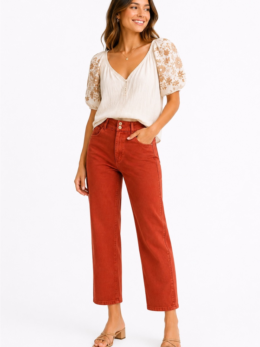 Kut from the Kloth • NWT $110USD High Rise Charlotte Crop Straight leg W23-26 - Picture 2 of 4